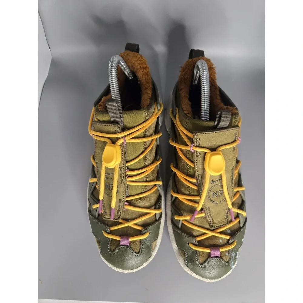 Nike Free Crater Trail Low N7 Olive Green Yellow DX5946-300 Mens Size 7
